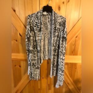 Billabong long sleeved knit open front cardigan Size Small Pockets Gray